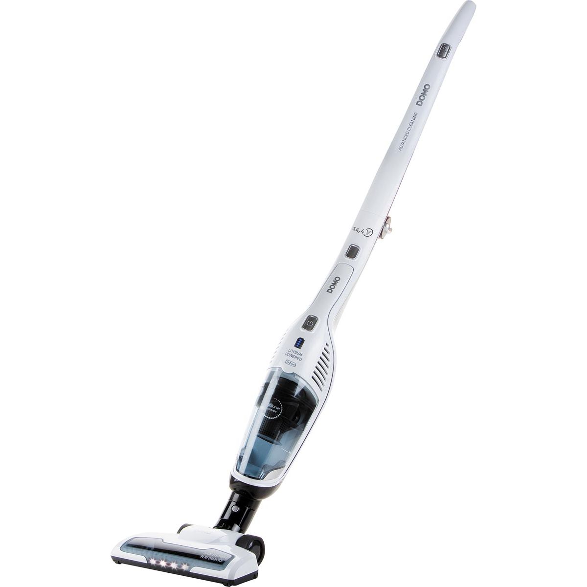 Domo - aspirateur balai 2 en 1 avec batterie rechargeable, 14,4 V, blanc