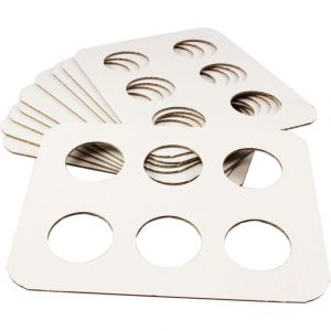 Klika - Tragetablett aus Pappe für 6 Gläser 6 Löcher 50 Stück