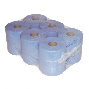 Poetspapier BLAUW midi 20cmx300mtr 1-laags 6 stuks