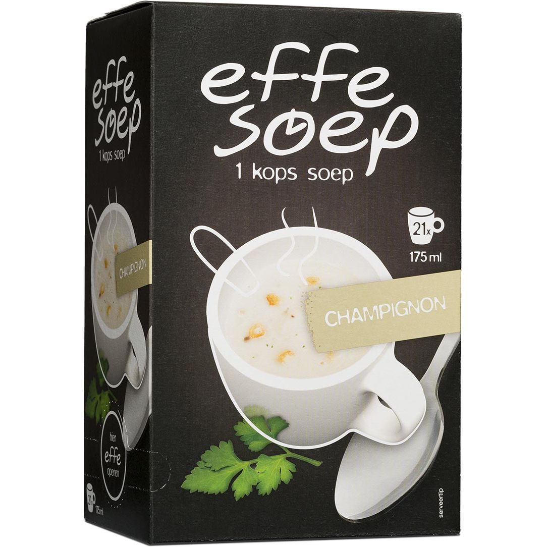 Soupe nature - 1 tasse, champignon, 175 ml, boîte de 21 sachets