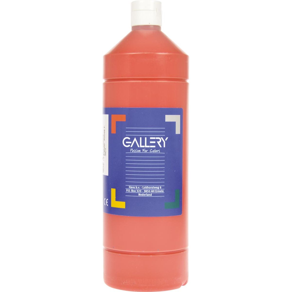 Gallery - plakkaatverf, flacon van 1 l, donkerrood