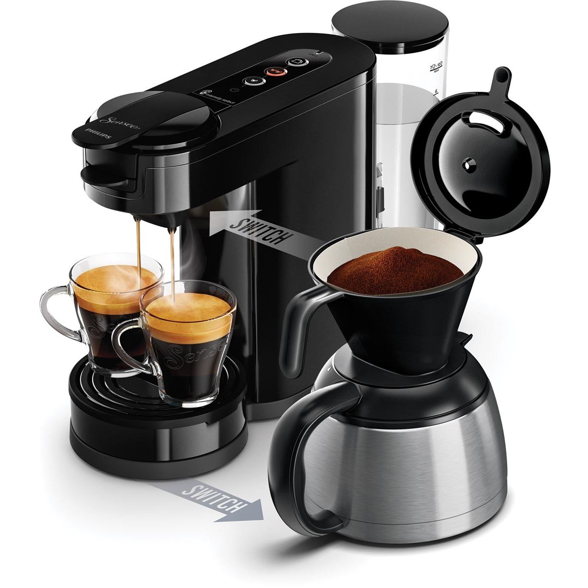 Philips - o Switch koffiezeparaat, voor filterkoffie en koffiepads