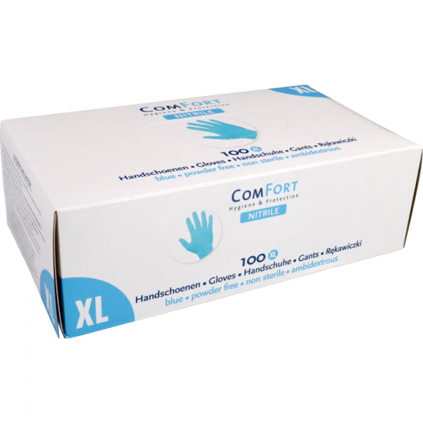 Timmers - Handschoen nitril en poedervrij BLAUW 100 stuks XLarge