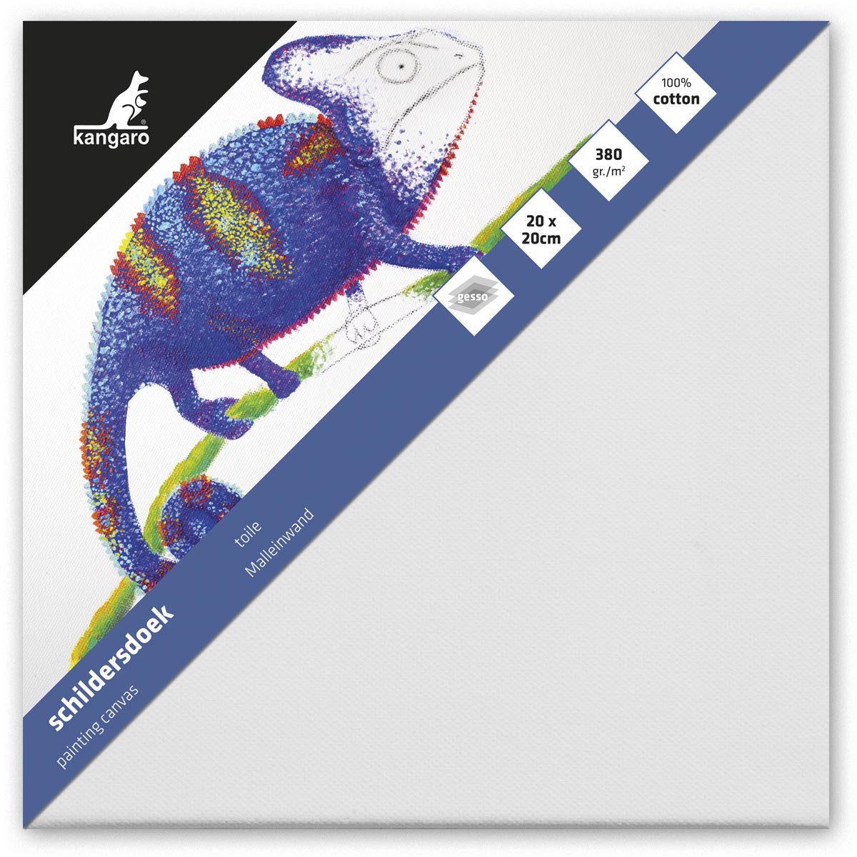 Kangaro - bespannen spieraam, ft 20 x 20 cm