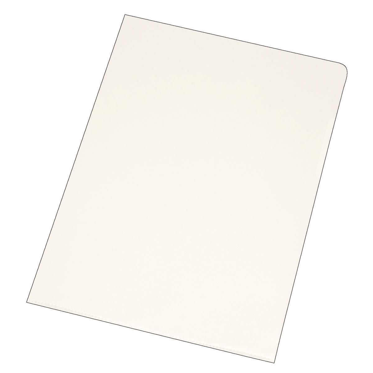 Q-CONNECT - L-map, gekorreld, 120 micron, pak van 100 stuks