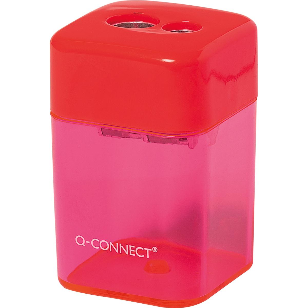 Q-CONNECT - potloodslijper, 2 gaats geassorteerde kleuren