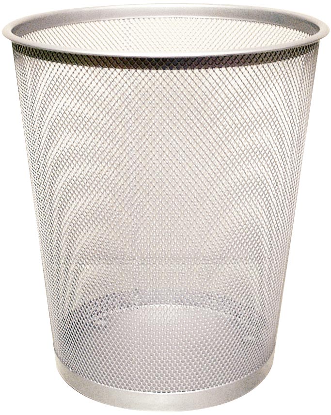 Q-CONNECT - Papierkorb 19 Liter Metall Silber