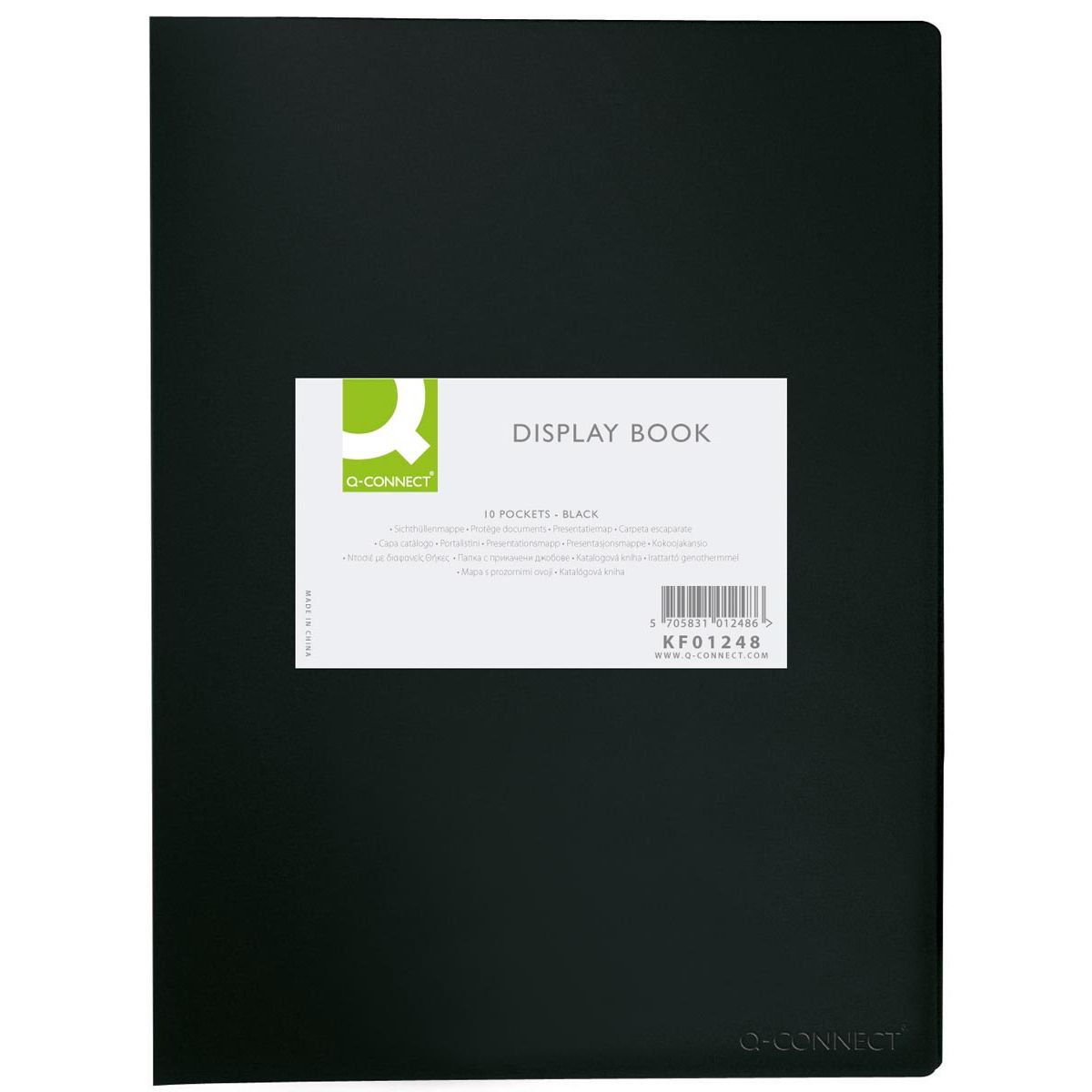 Q-CONNECT - Album, A4, 10 Hüllen, schwarz