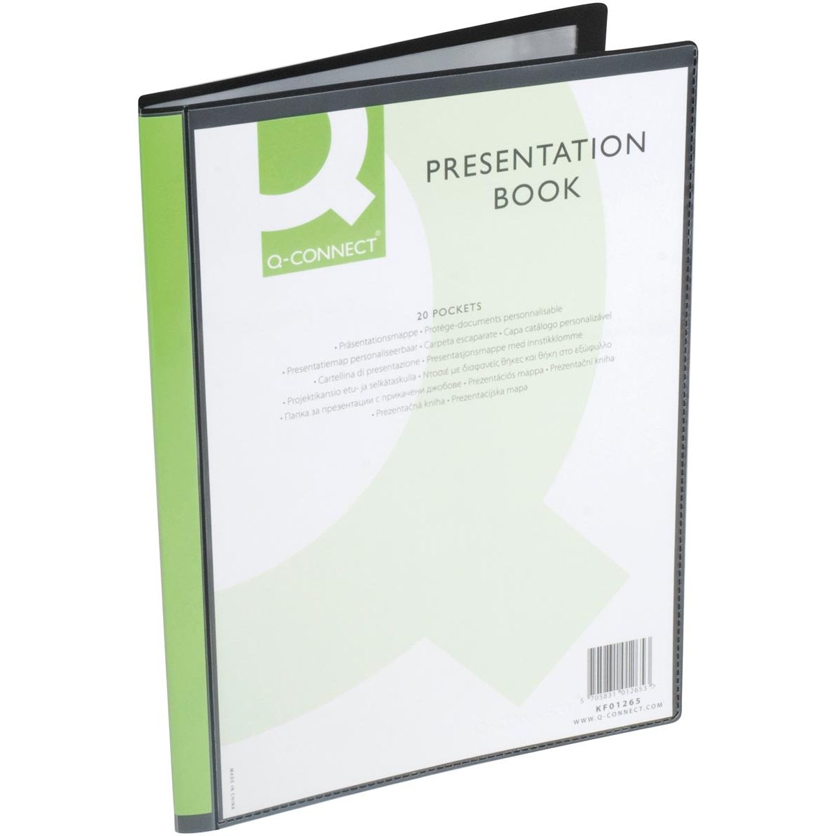 Q-CONNECT - lbum personaliseerbaar A4 20 tassen zwart