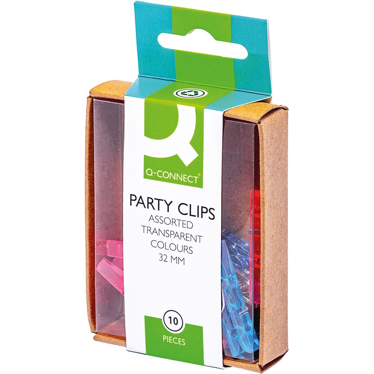 Q-CONNECT - wasknijper, mini, 32 mm, doos van 10 stuks