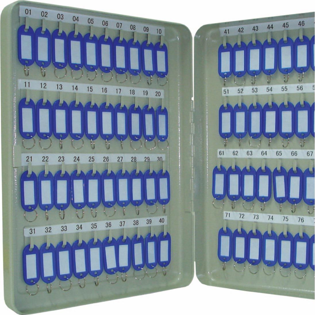 Q-CONNECT - Schlüsselschrank für 80 Schlüsselringe, grau