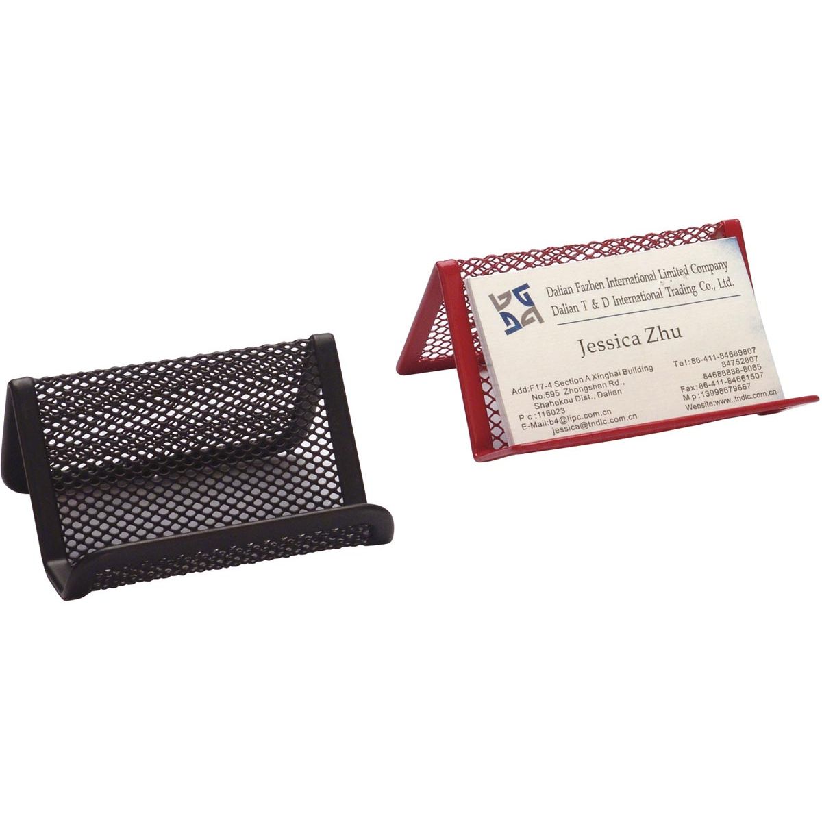 Q-CONNECT - Visitenkartenhalter 11 x 7,5 x 5 cm Metall schwarz