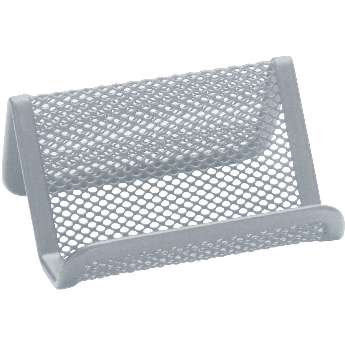 Q-CONNECT - visitekaartenhouder 11 x 7,5 x 5 cm metaal zilver