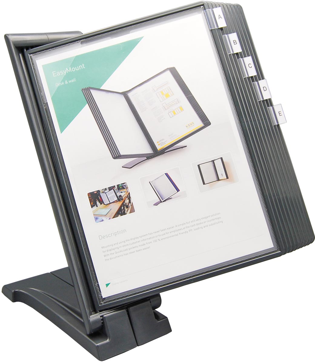 Q-CONNECT - support de bureau Quickfind avec 10 pochettes
