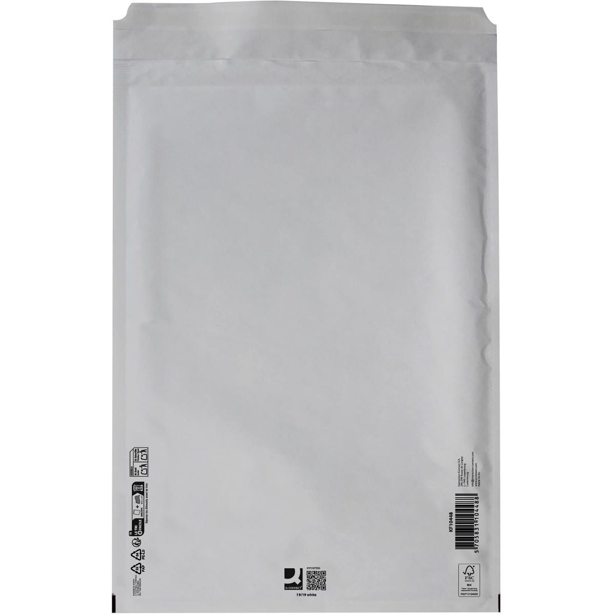 Q-CONNECT - luchtkussenenveloppen, wit, 9-I, 320 x 455 mm, doos van 50 stuks