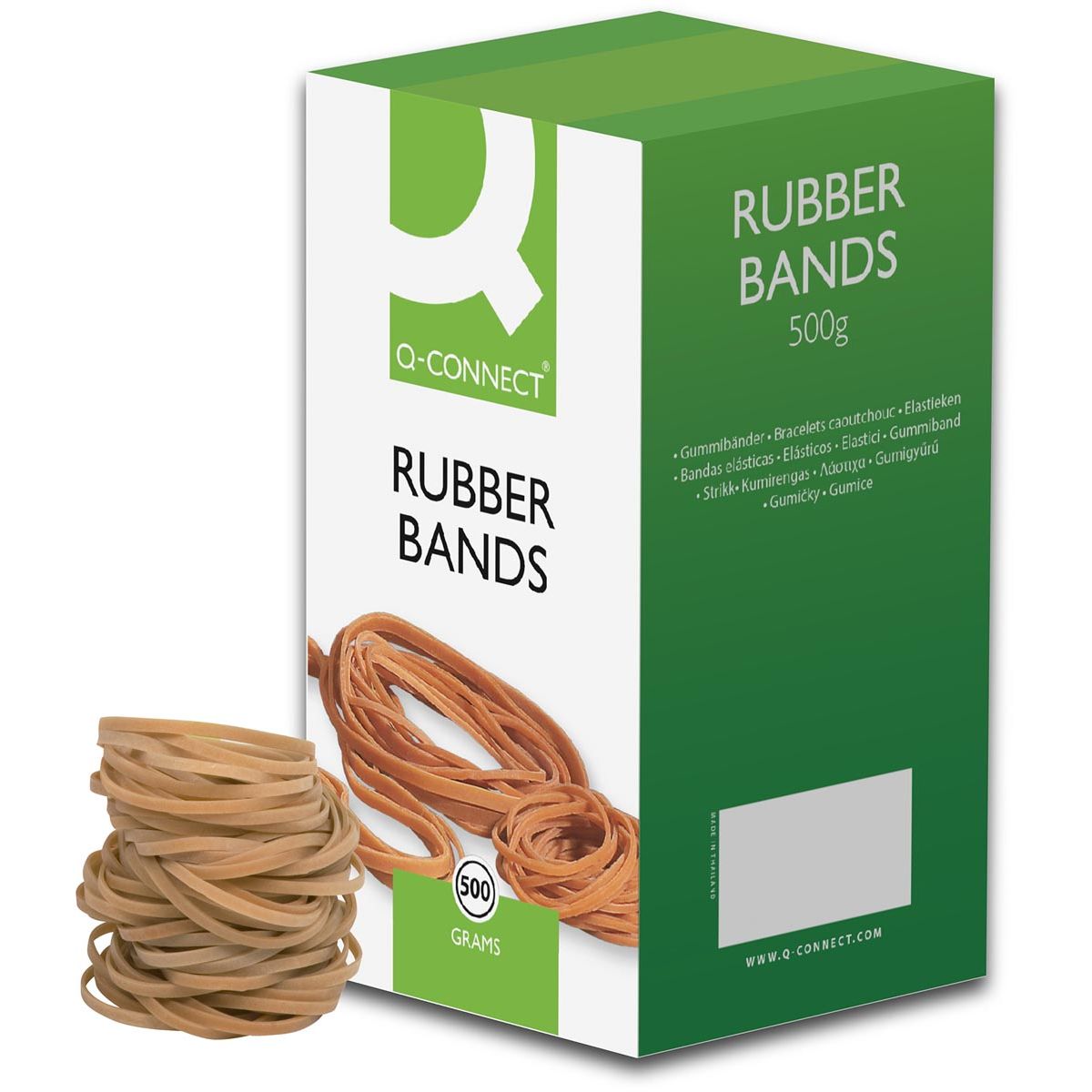 Q-CONNECT - elastieken, breedte 3 mm, lengte 80 mm, nr 32, doos van 500 g