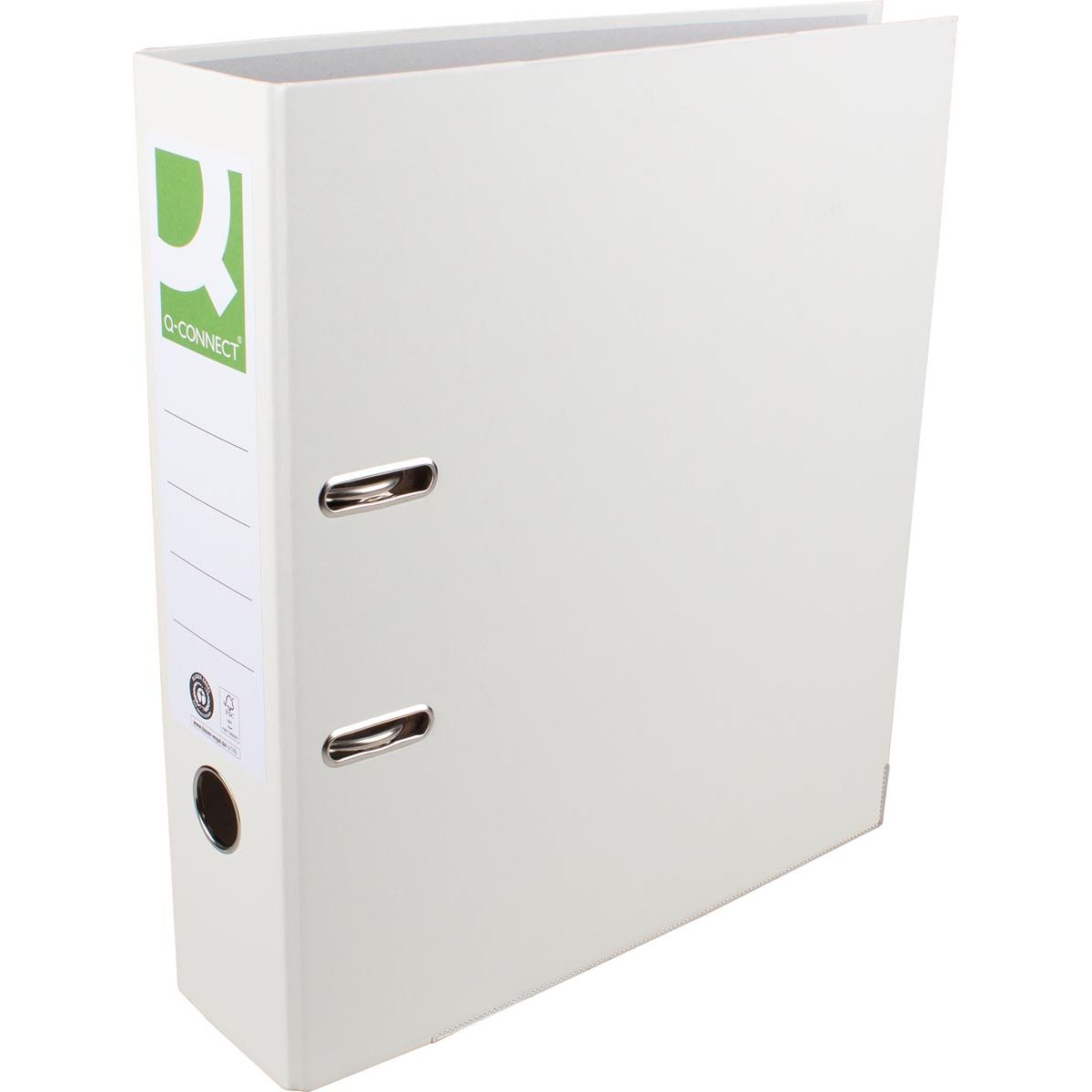 Q-CONNECT - ordner, voor ft A4, uit Recycolor papier, rug van 8 cm, wit