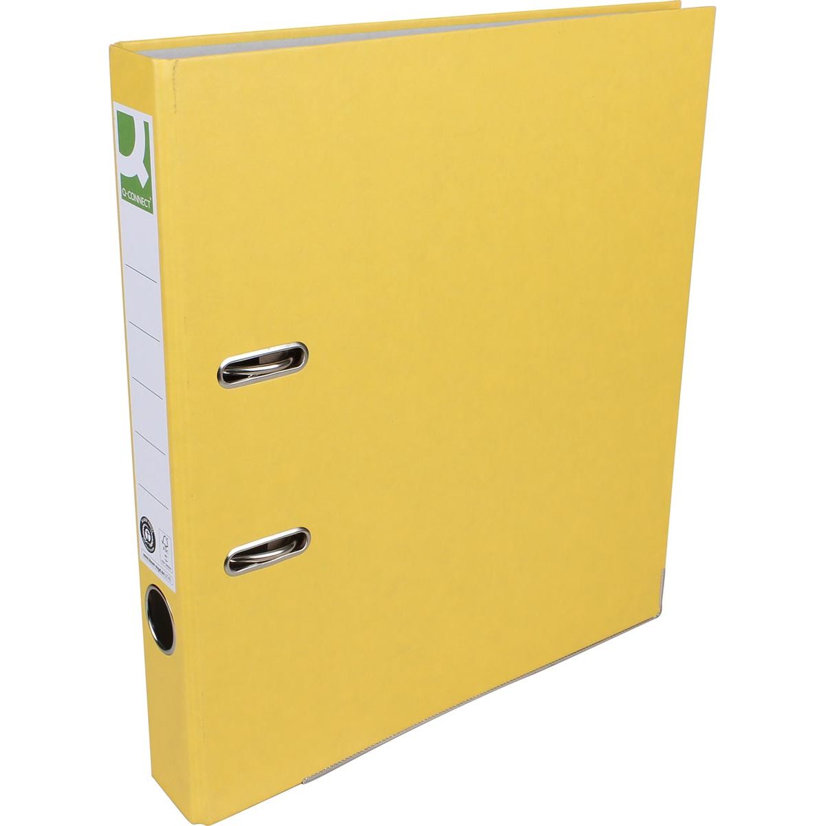 Q-CONNECT - ordner, voor ft A4, uit Recycolor papier, rug van 5 cm, geel