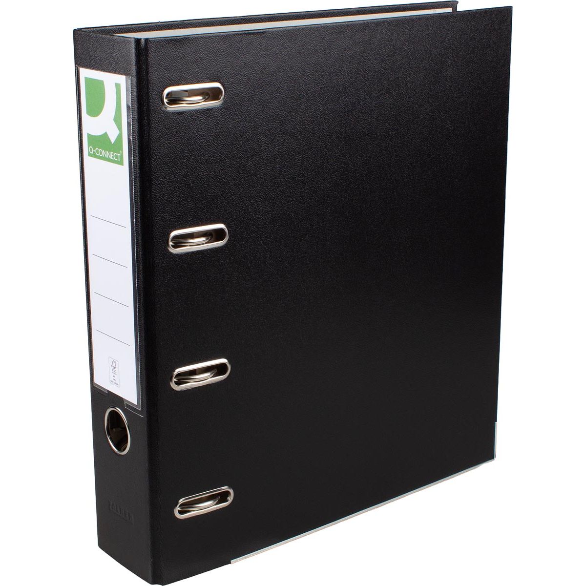 Q-CONNECT - ordner, voor ft A4, uit PP en papier, dubbel, rug van 8 cm zwart