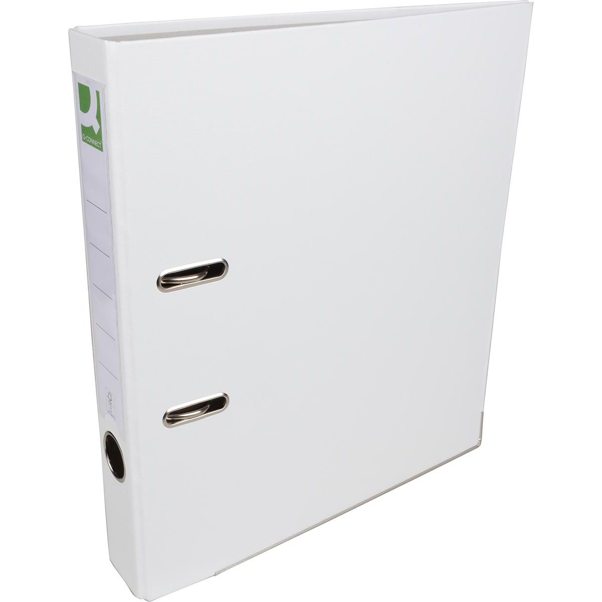 Q-CONNECT - classeur, pour pieds A4, en PP et papier, avec bord de protection, dos de 5 cm, blanc