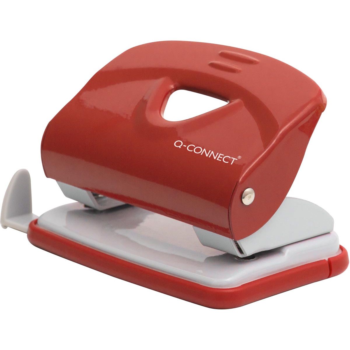 Q-CONNECT - Perforatrice Light Duty, métal, 20 feuilles, rouge