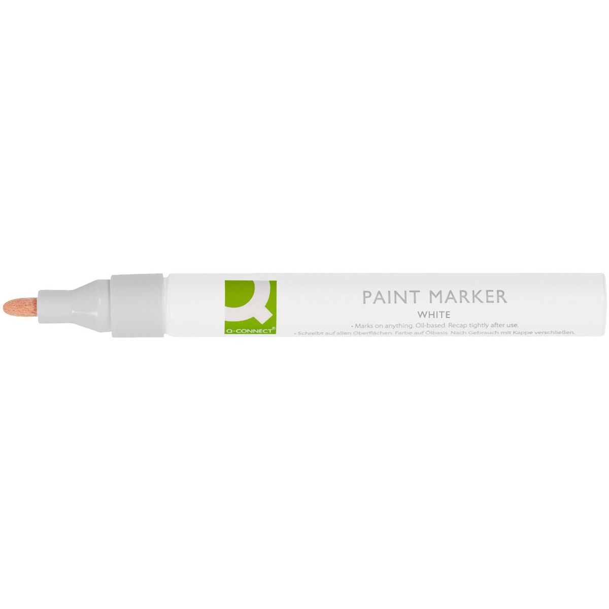 Q-CONNECT - paint marker, op oliebasis, ronde punt, wit