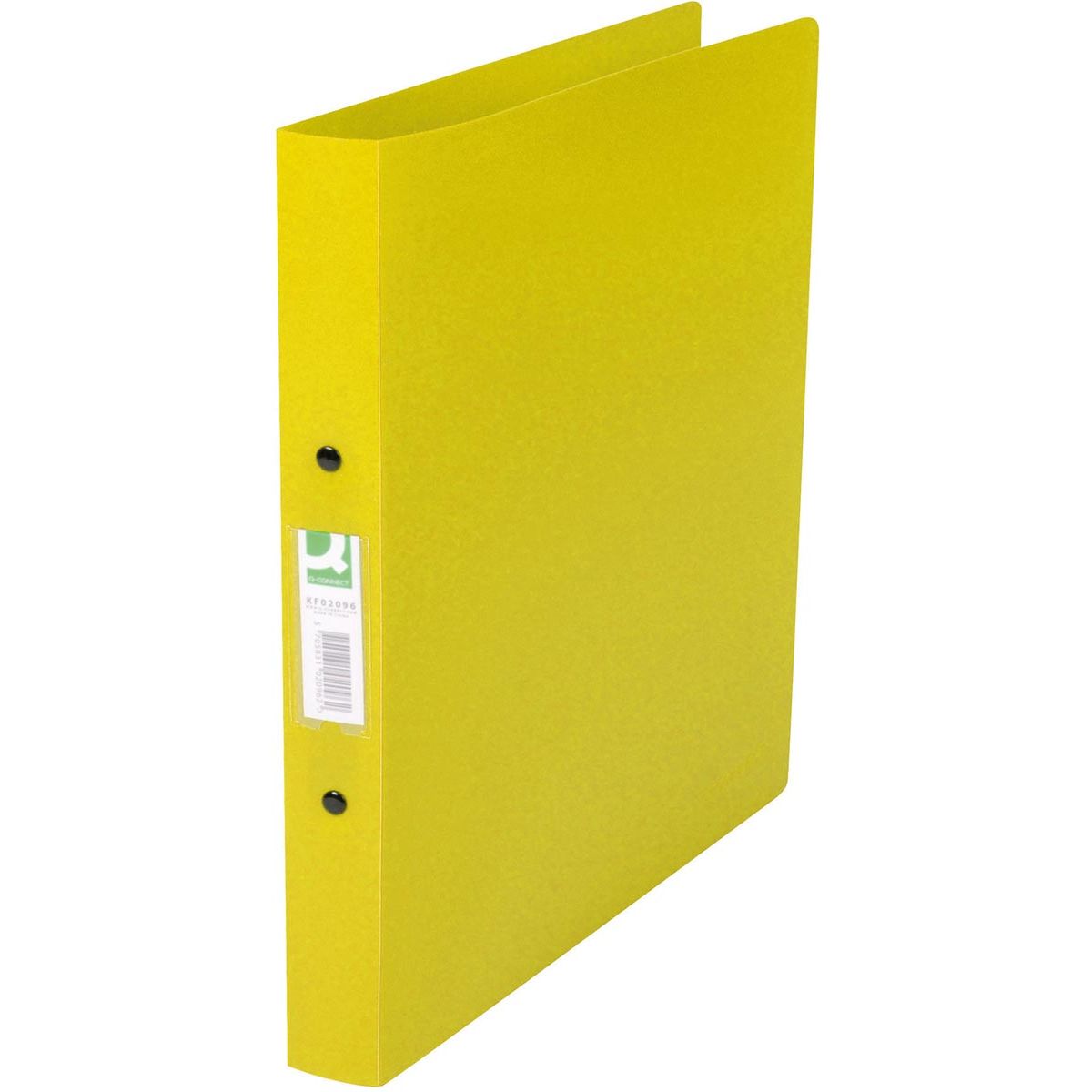 Q-CONNECT - classeur à anneaux, PP, 2 anneaux, 25 mm, jaune transparent