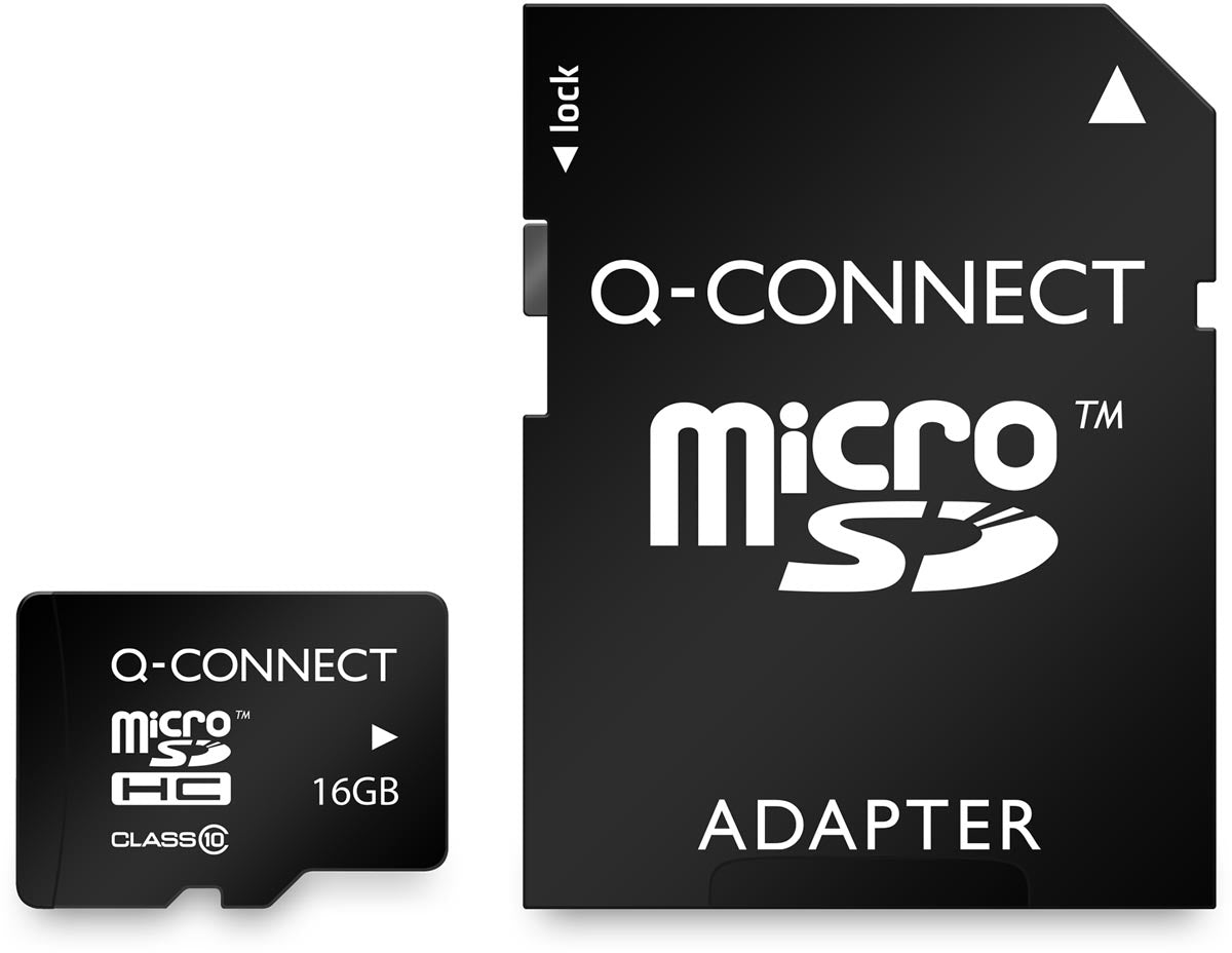 Klika - Q-CONNECT microSD geheugenkaart, met SD-adaptor, 16 GB
