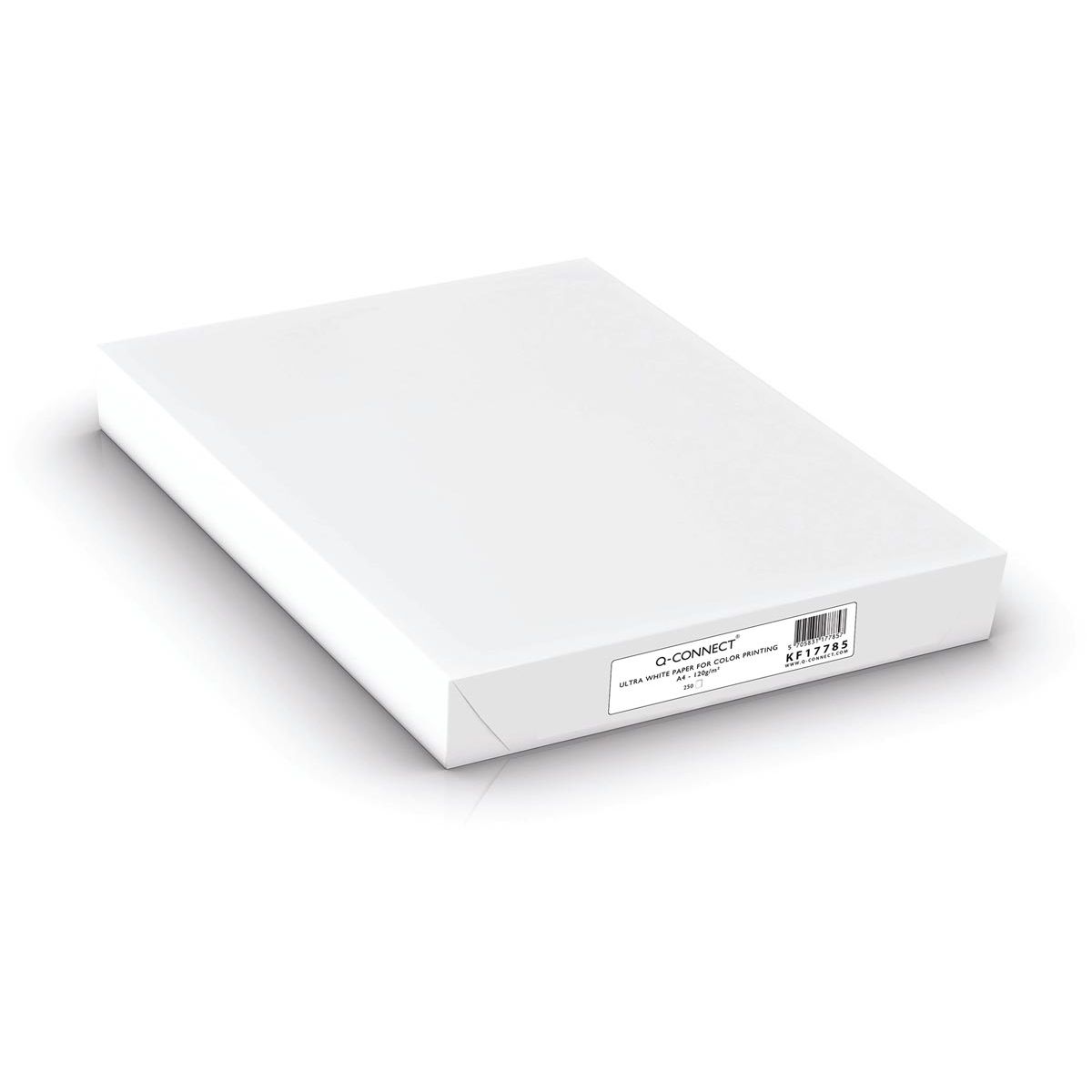 Q-CONNECT - papier de présentation, ultra blanc, ft A4, 120 g, paquet de 250 feuilles, blanc