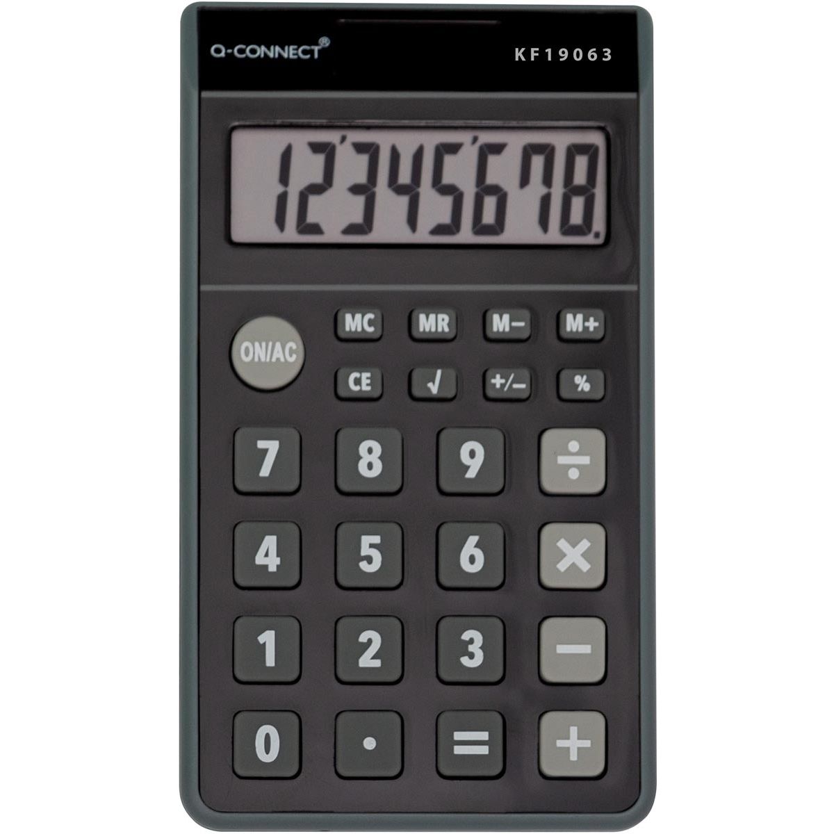 Q-CONNECT - calculatrice de poche KF19063, 8 chiffres, noire
