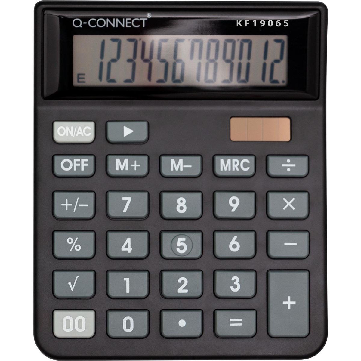 Q-CONNECT - bureaurekenmachine KF19065, 12 cijfers, zwart