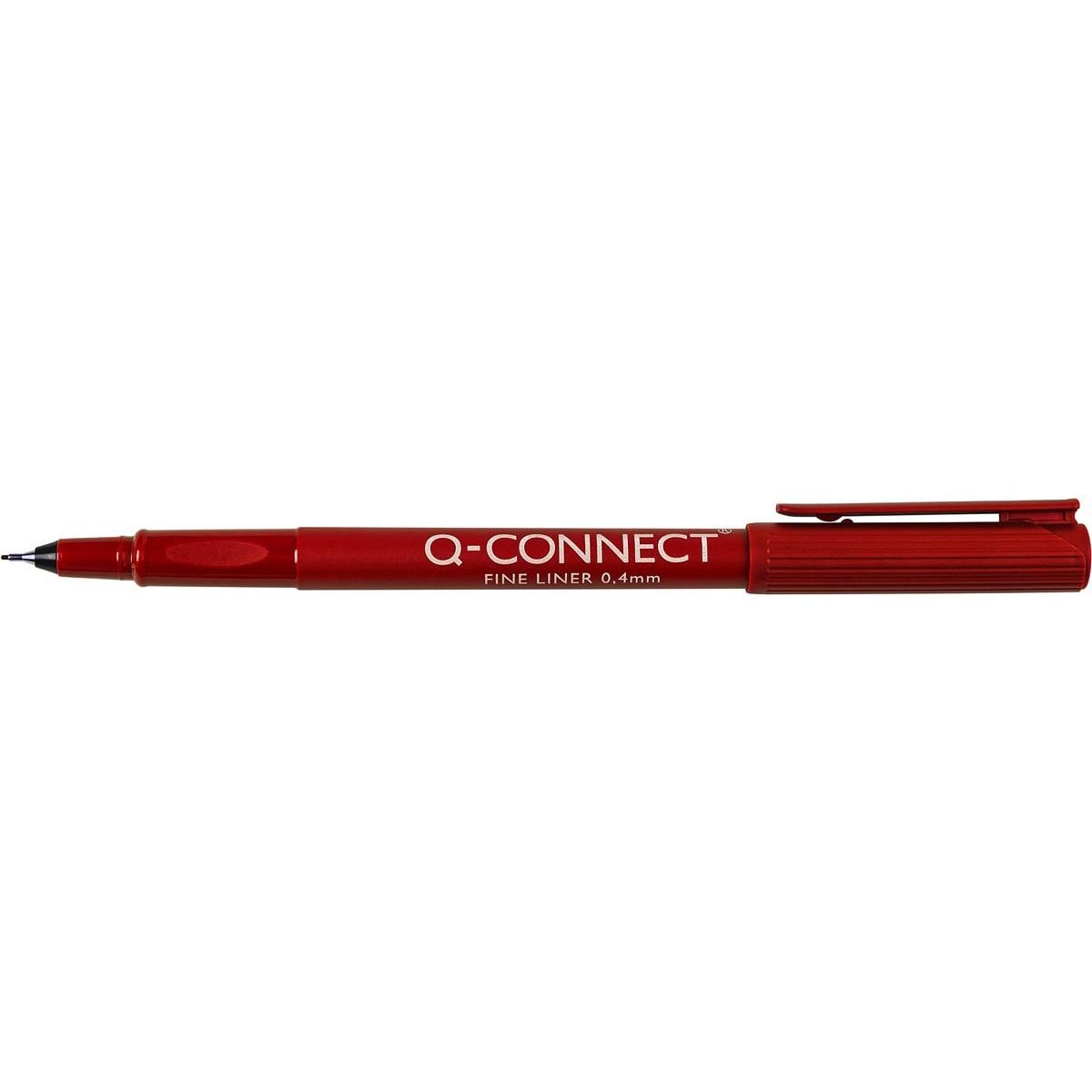 Q-CONNECT - feutre fin, 0,4 mm, rouge