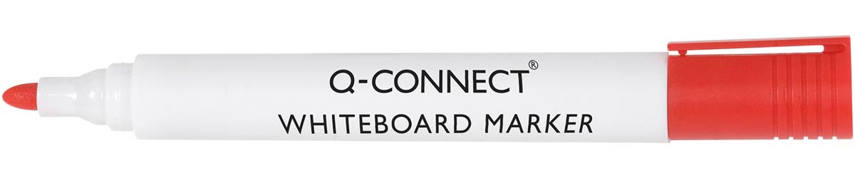 Q-CONNECT - marqueur pour tableau blanc, 2-3 mm, pointe ronde, rouge