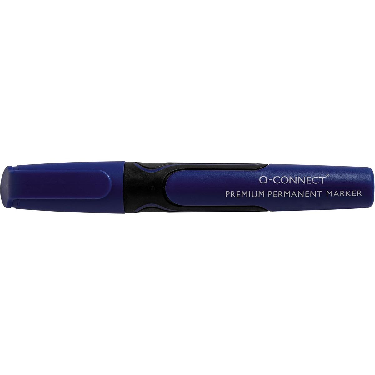 Q-CONNECT - permanent marker, 3 mm, ronde punt, blauw