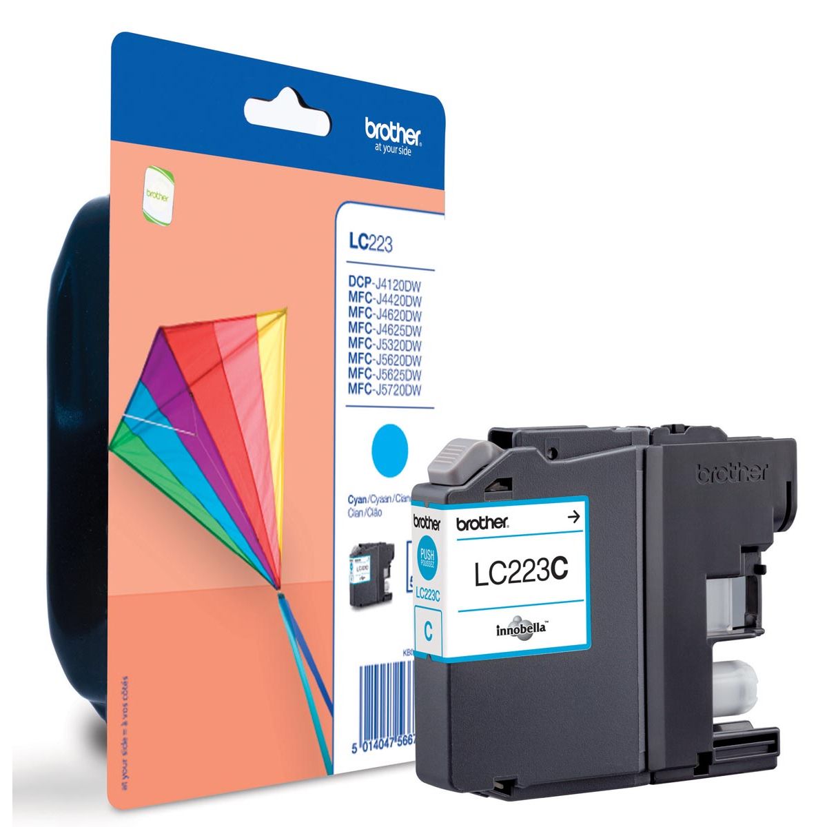 Brother - inktcartridge, 600 pagina's, OEM LC-223C, cyaan