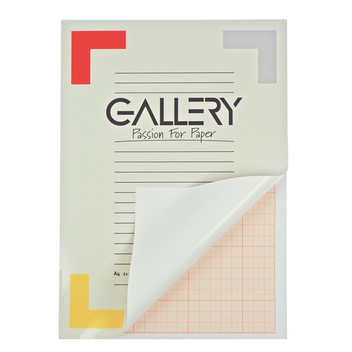 Gallery - millimeterpapier, ft 21 x 29,7 cm (A4), blok van 50 vel