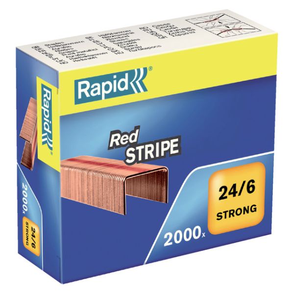 Timmers - Nieten Nieten 24/6 verkoperd red stripe 2000 stuks