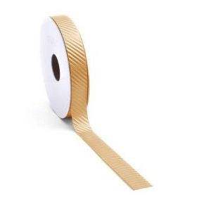 Schräges Luxusband Ockergold 15 mm x 15 Meter