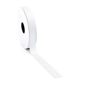 Schräges Luxusband Weiß 15 mm x 15 Meter