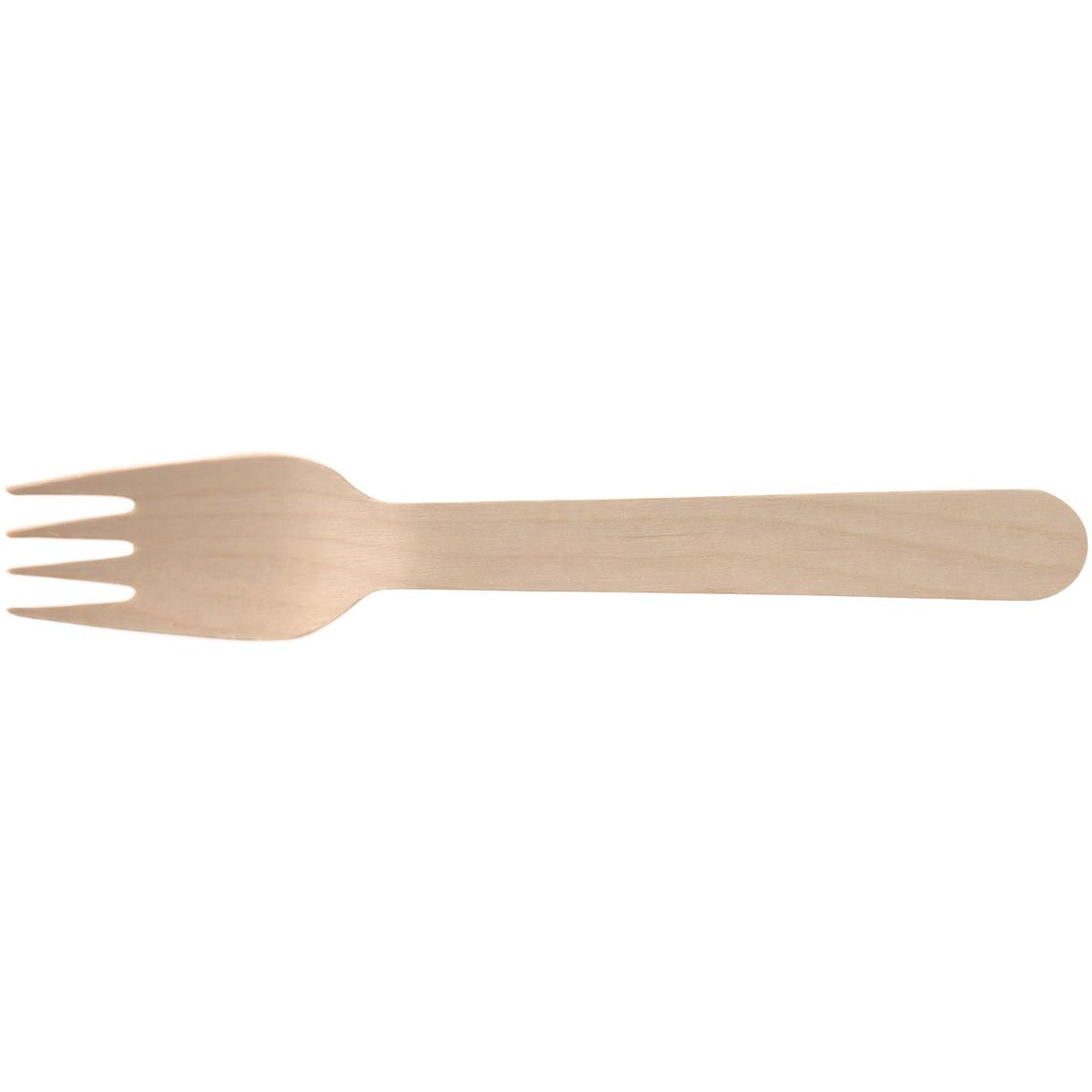 Conpax - vork Pure, uit hout, 16,5 cm, pak van 250 stuks