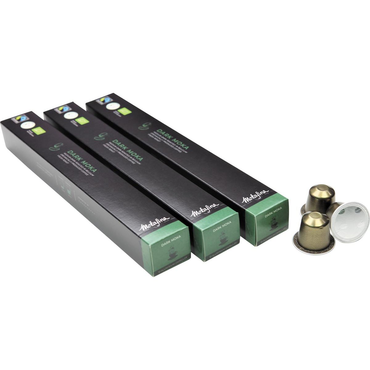 Mokafina - Kaffeekapseln aus Aluminium, dunkler Moka, 10 Stück