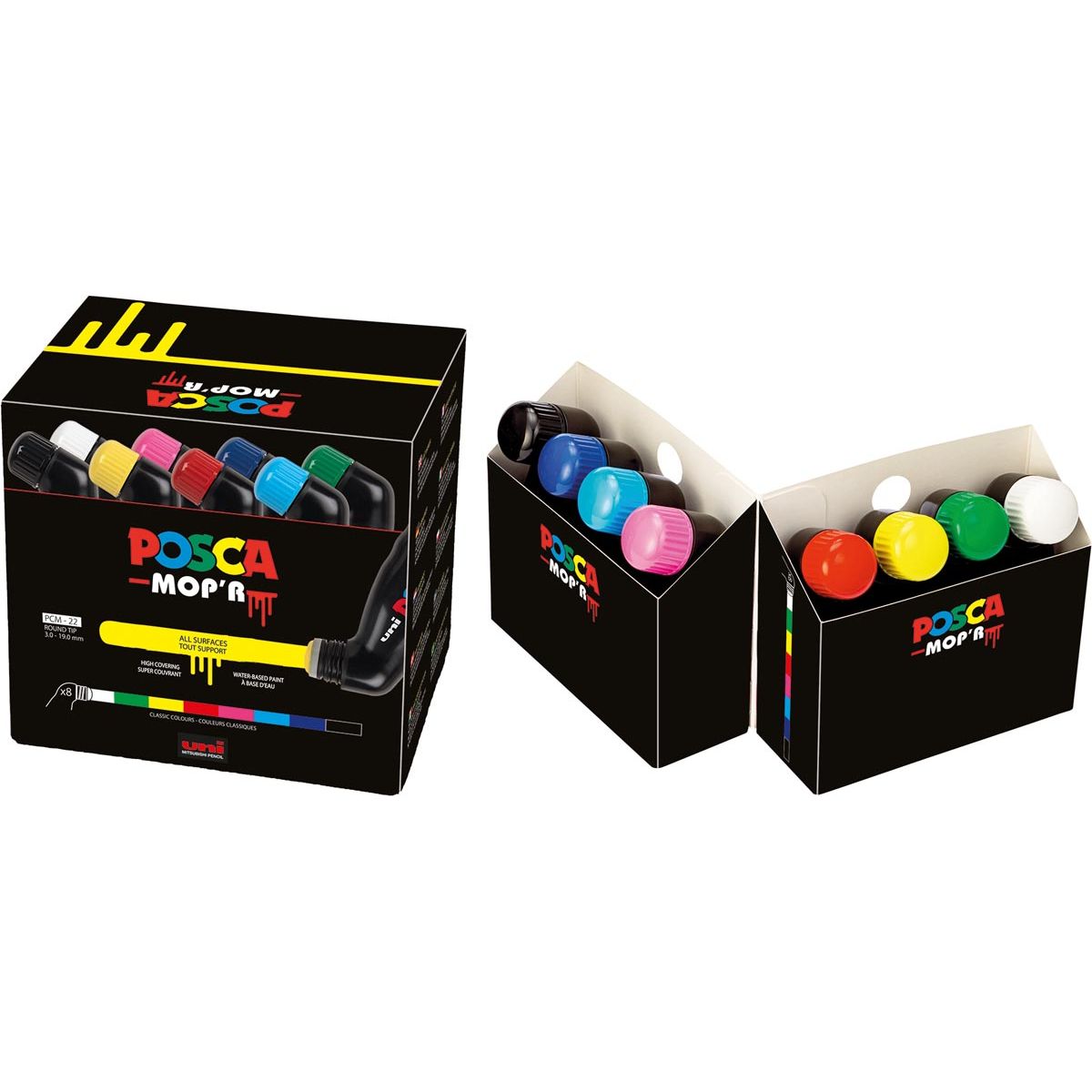 Posca - Paintmarker Uni PCM22 Mop'r assortiment lot de 8 pièces
