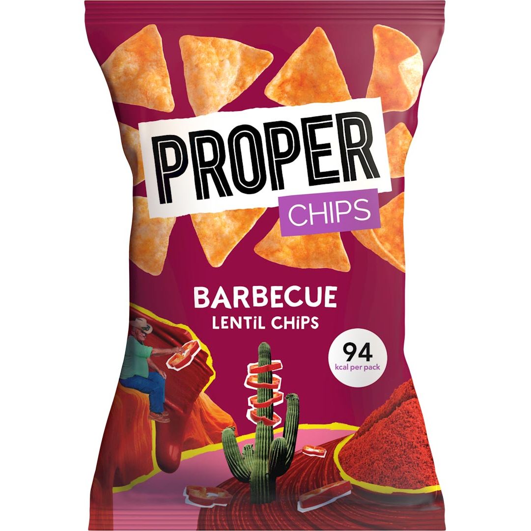 Proper - chips de lentilles Barbecue, sachet de 20 g