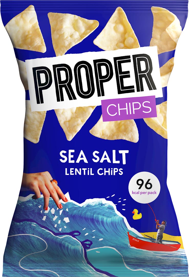 Proper - lentil chips Sea Salt, zak van 20 g