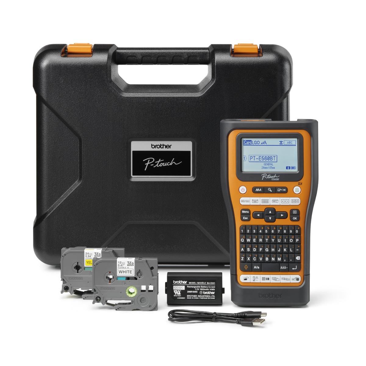 Brother - beletteringssysteem PT-E560BT met draagkoffer, 2 es, adapter en batterij