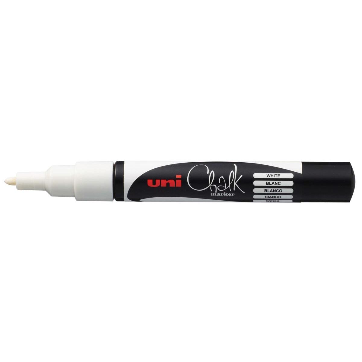 Uni-ball - Krijtmarker wit, ronde punt van 0,9-1,3 mm
