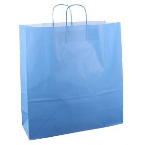 Papieren koordtas 45x17x47cm 50st blauw