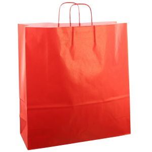 Papierbeutel mit Kordelzug, 45 x 17 x 47 cm, 50 Stück, rot