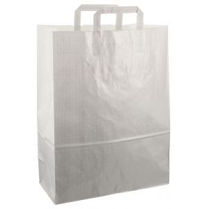 Papieren tas 32x15x43cm 50st zilver OP=OP