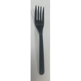 Kunststoff-PP-GABEL 18 cm wiederverwendbar SCHWARZ 50 Stück